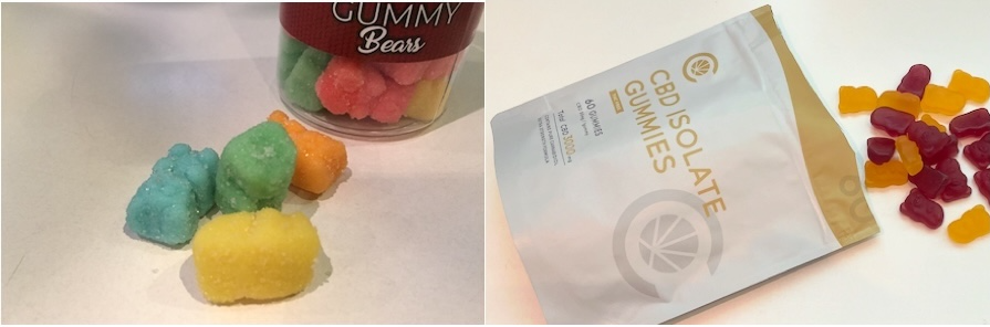 過去の低濃度CBDグミと現在の高濃度・国内製CBDグミの比較イメージ